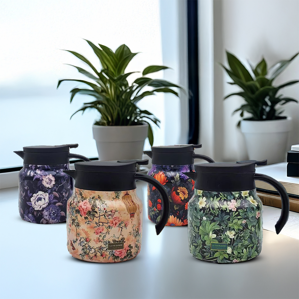 🔥HOT SALE 49%🔥Vintage Floral Pattern Tea Thermos – Built-In Infuser