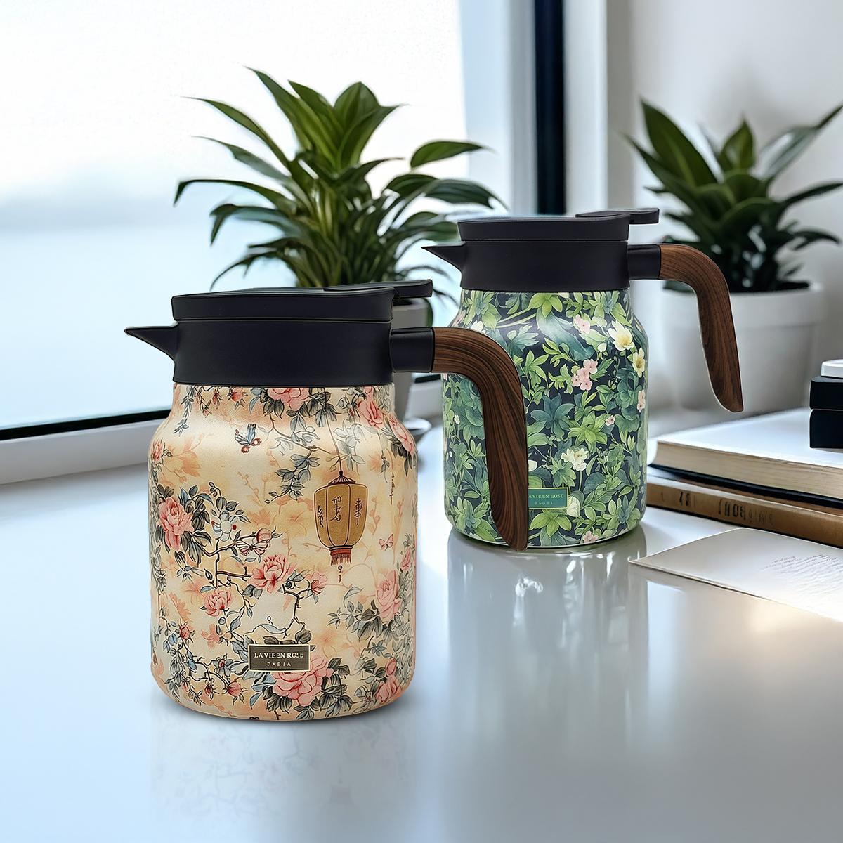 🔥HOT SALE 49%🔥Vintage Floral Pattern Tea Thermos – Built-In Infuser