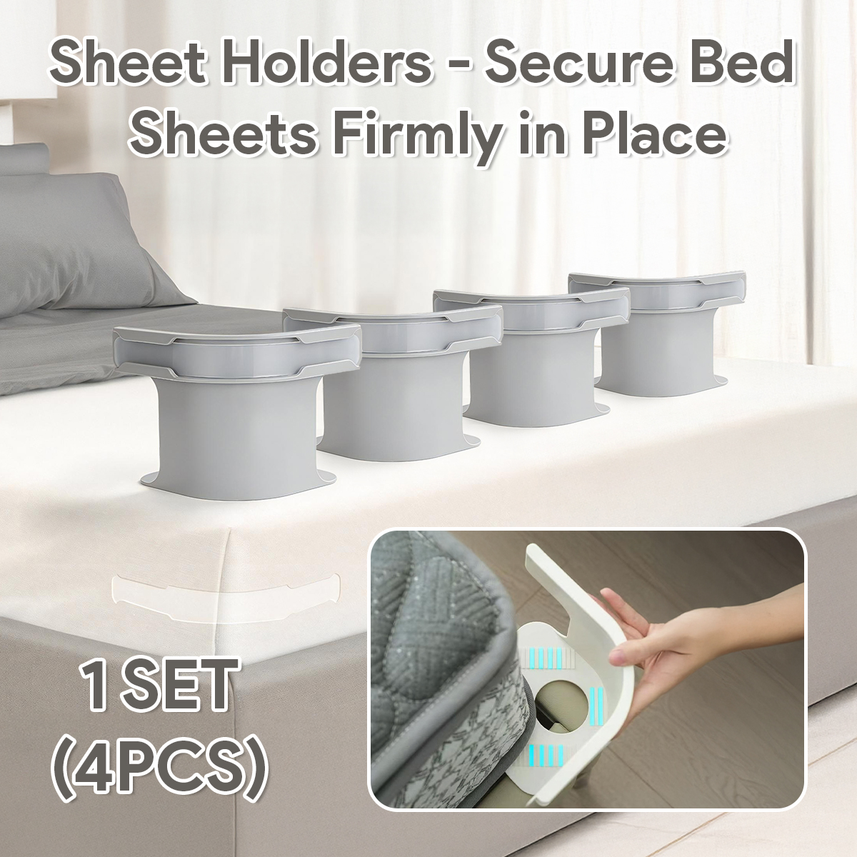 💖 Last Day 49% OFF 💖 Sheet Holders - Secure Bed Sheets Firmly in Place