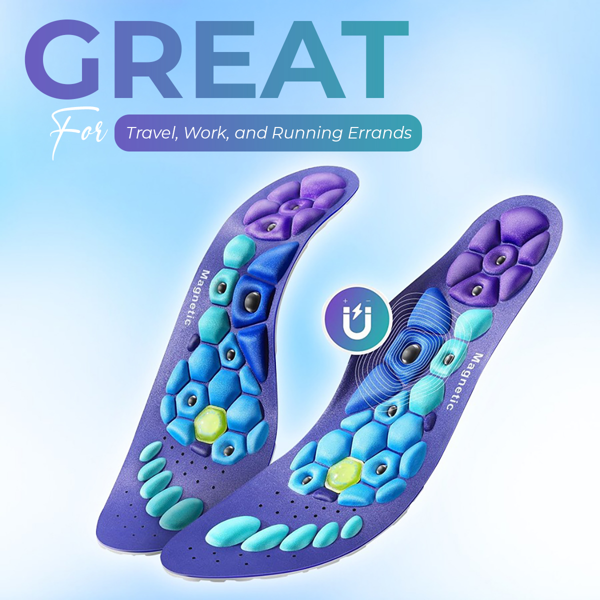 🔥Last Day 50% OFF🔥Akusoli Magnetic Arch Support Insoles