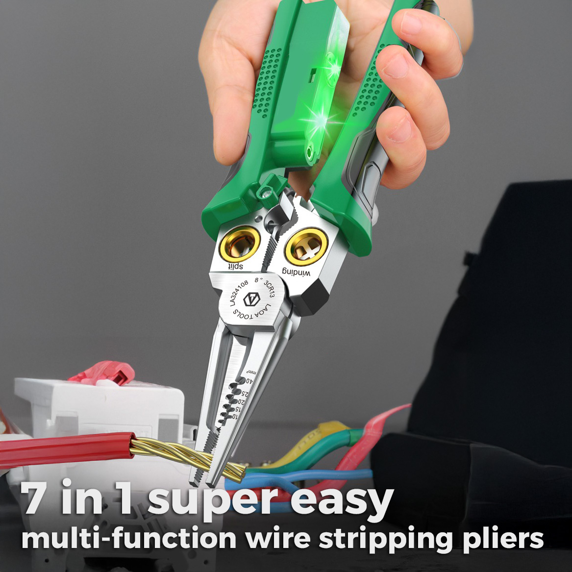 💥LAST DAY HOT SALE: 50% OFF🔥8-in-1 Multi-Functional Wire Stripper Scissors With Electrical Test