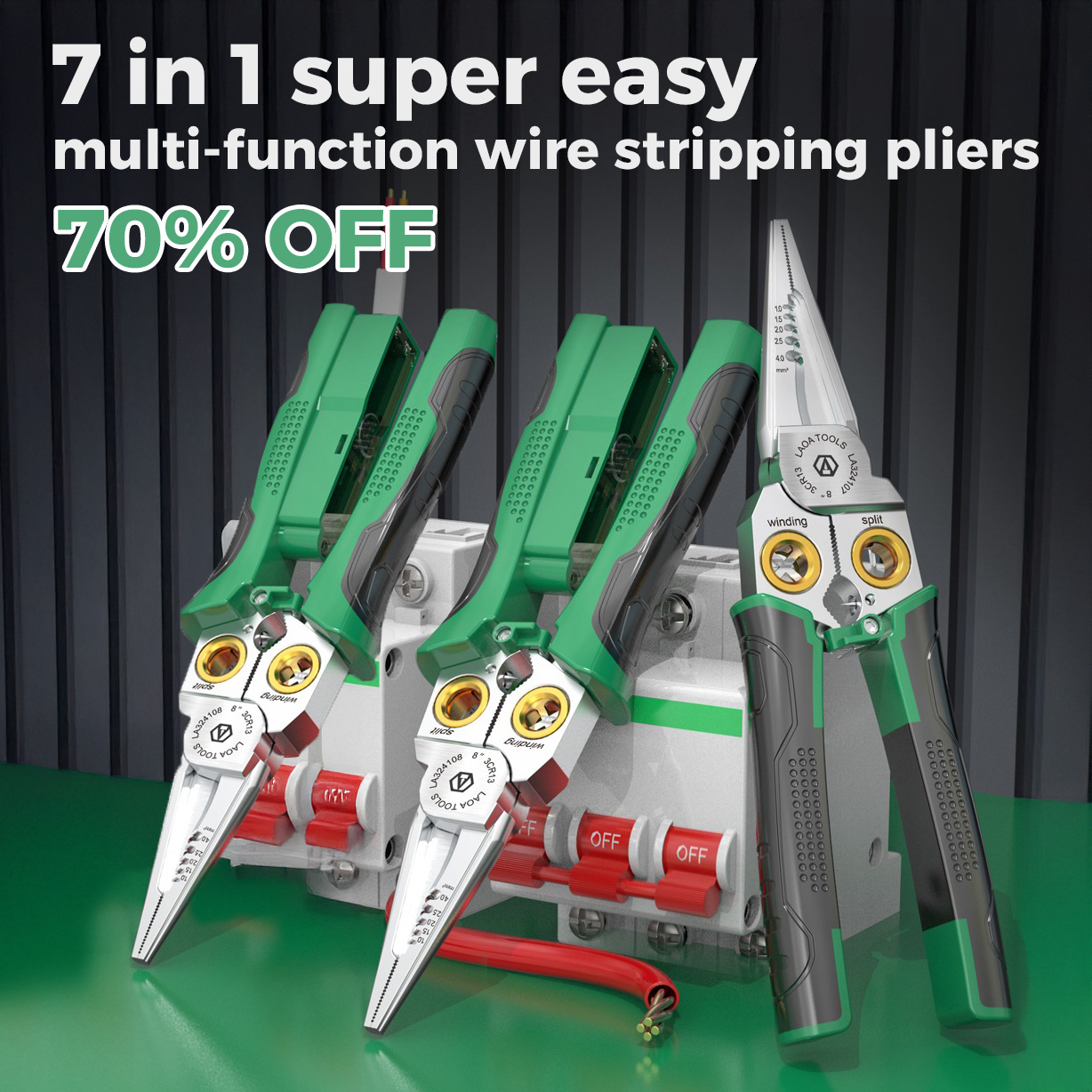 💥LAST DAY HOT SALE: 50% OFF🔥8-in-1 Multi-Functional Wire Stripper Scissors With Electrical Test
