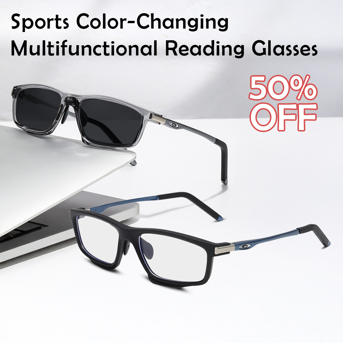 Sports Color-Changing Multi-Focal Reading Glasses
