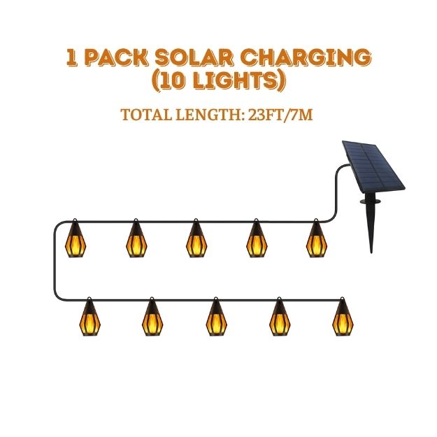 Outdoor Solar Flame Lights 🔥 | Add Warm Glow to Patio, Garden, or Party 🎉 | Holiday-Ready Decor 🎃🎄