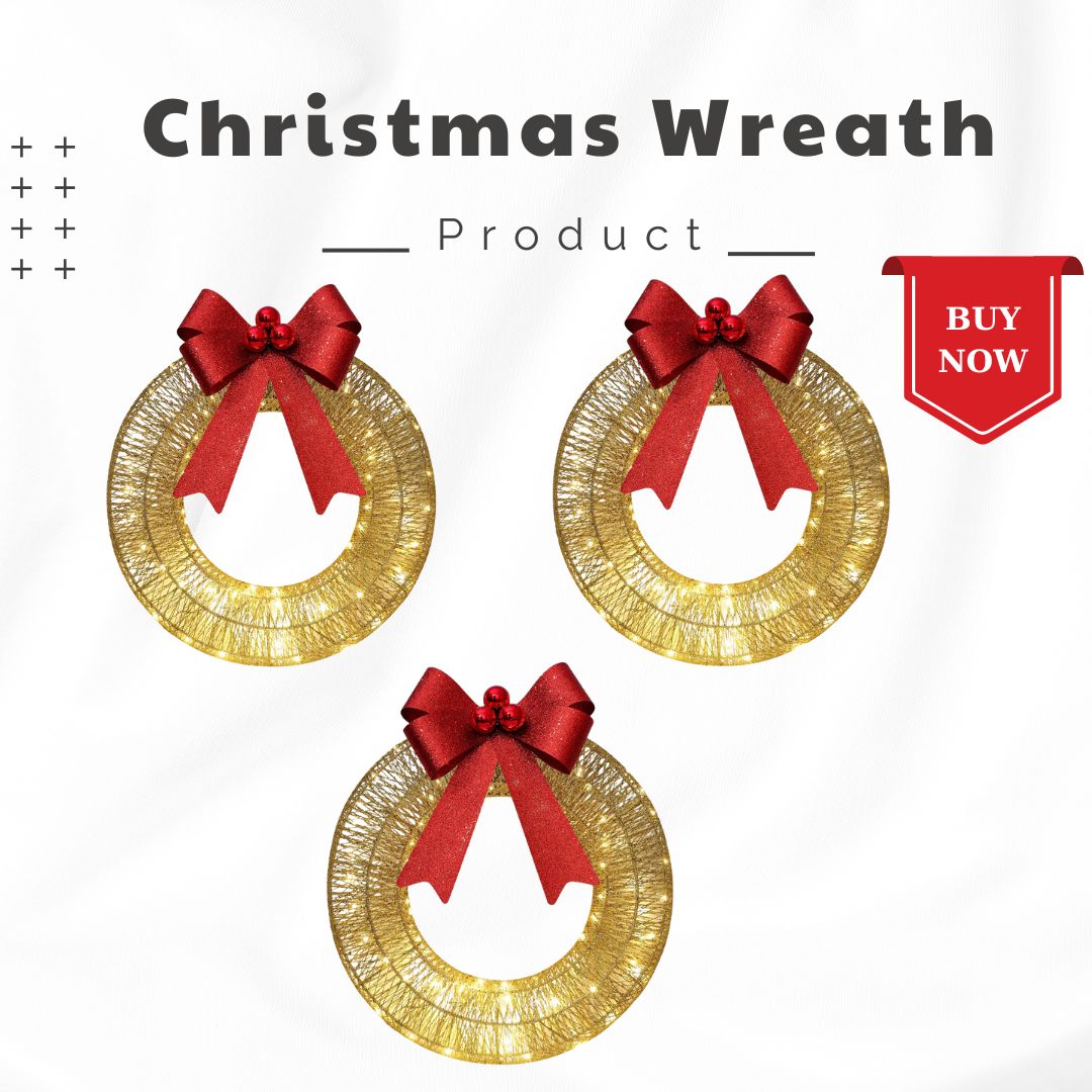 🎄✨ Exclusive Sparkle-Now Pre-Sale! 🎀 Pre-Lit Luxury Large Christmas Wreath – Perfect for Outdoor Elegance