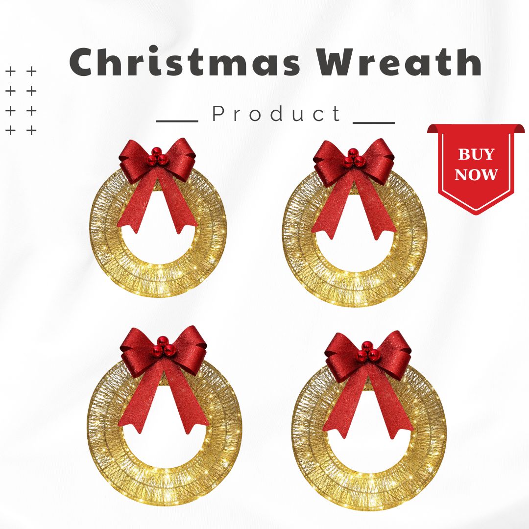 🎄✨ Exclusive Sparkle-Now Pre-Sale! 🎀 Pre-Lit Luxury Large Christmas Wreath – Perfect for Outdoor Elegance