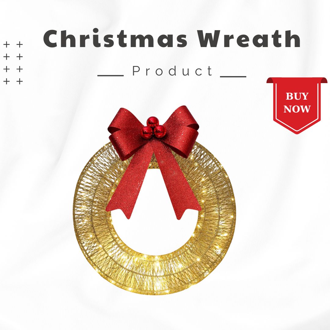 🎄✨ Exclusive Sparkle-Now Pre-Sale! 🎀 Pre-Lit Luxury Large Christmas Wreath – Perfect for Outdoor Elegance