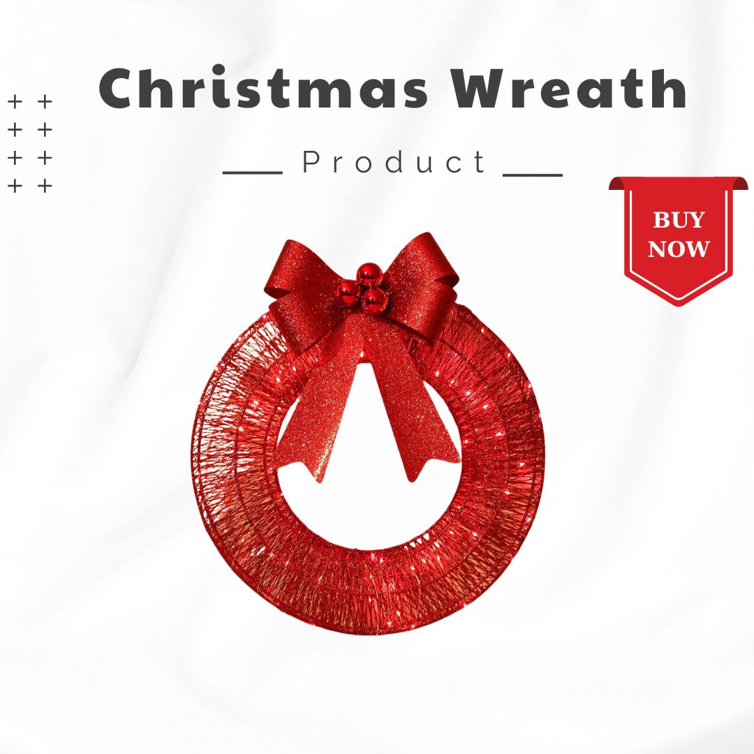 🎄✨ Exclusive Sparkle-Now Pre-Sale! 🎀 Pre-Lit Luxury Large Christmas Wreath – Perfect for Outdoor Elegance