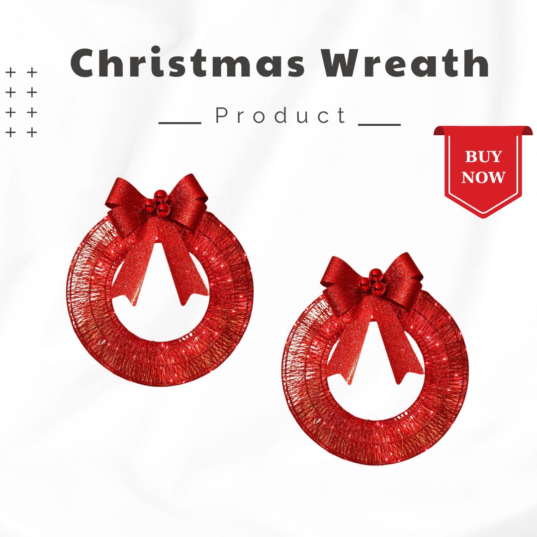 🎄✨ Exclusive Sparkle-Now Pre-Sale! 🎀 Pre-Lit Luxury Large Christmas Wreath – Perfect for Outdoor Elegance