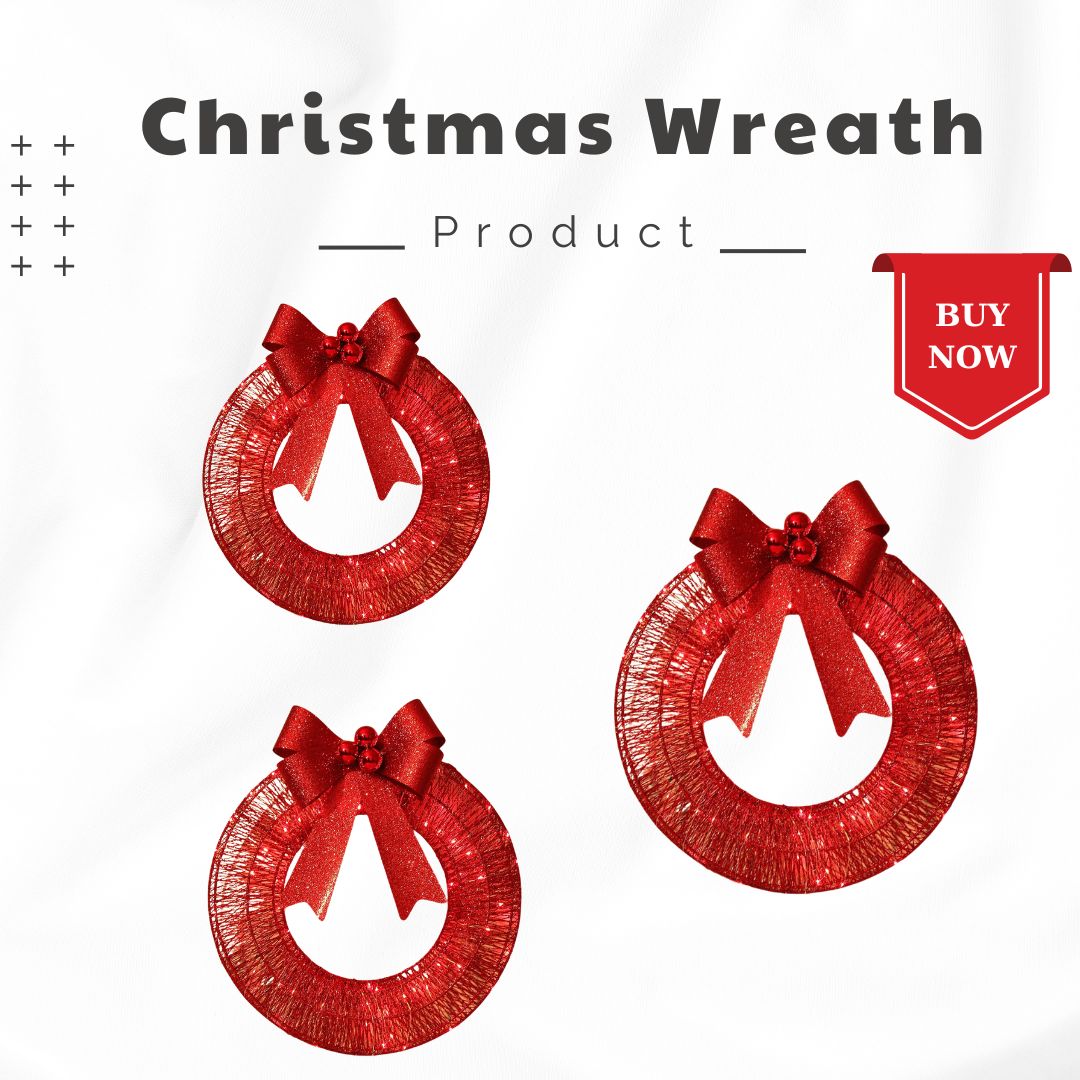 🎄✨ Exclusive Sparkle-Now Pre-Sale! 🎀 Pre-Lit Luxury Large Christmas Wreath – Perfect for Outdoor Elegance