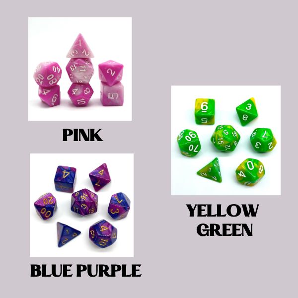 Gemstone Dark Green Cats Eye Stone Hand Carved DND Dice Set