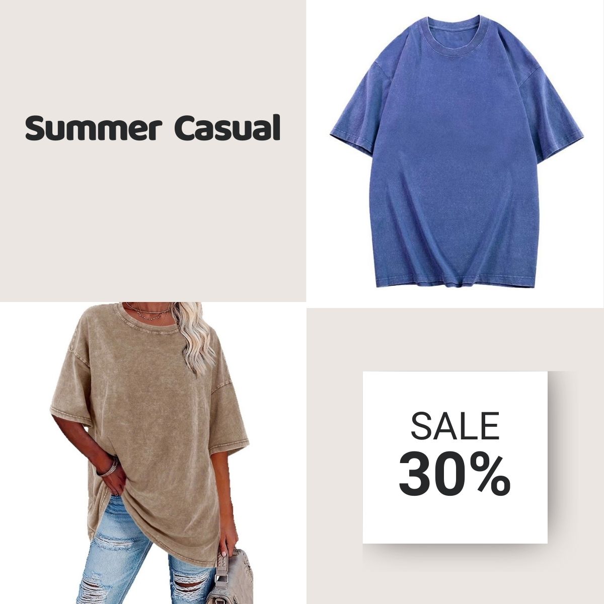 Women's Cotton Round Neck Short Sleeve T-shirt – Summer Casual Fashion Top