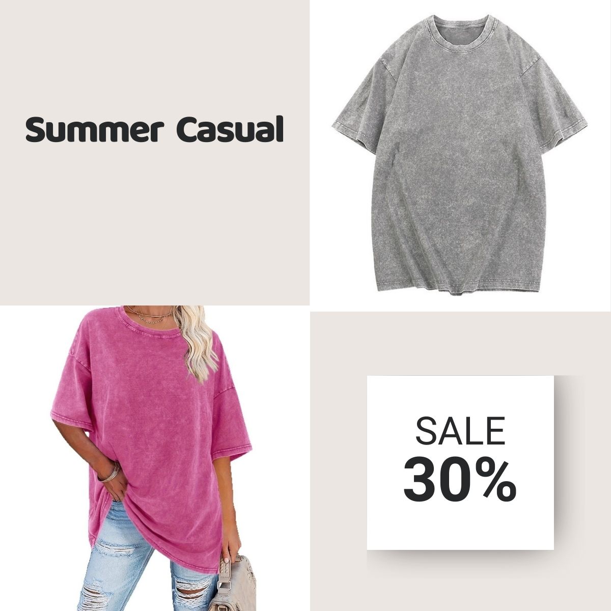 Women's Cotton Round Neck Short Sleeve T-shirt – Summer Casual Fashion Top