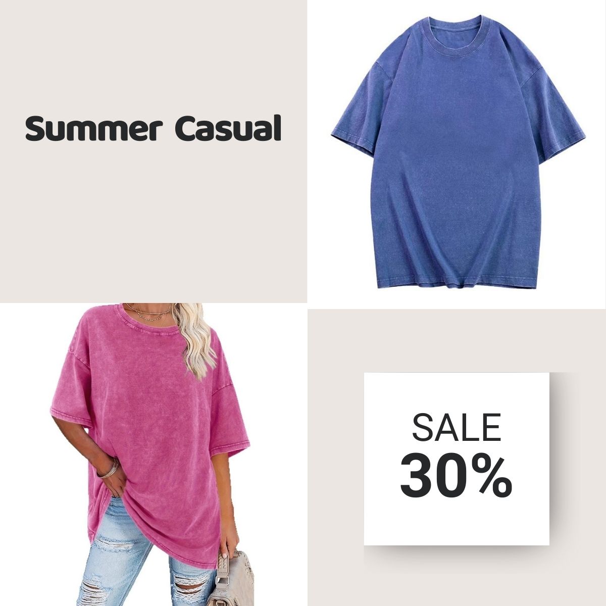 Women's Cotton Round Neck Short Sleeve T-shirt – Summer Casual Fashion Top