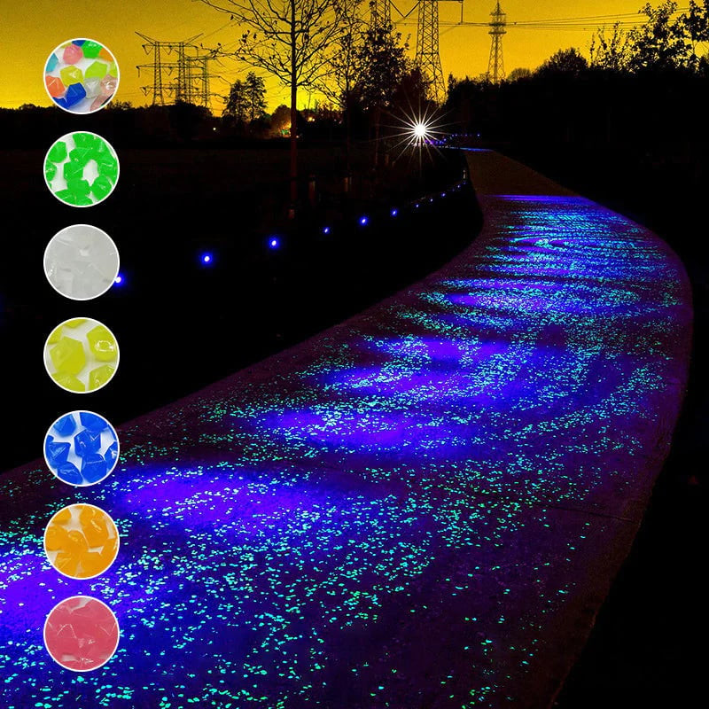 🌟300/600/900 Pcs Multicolor Glow - Outdoor Luminous Stones