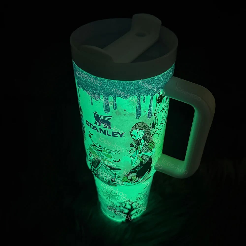 💥 2025 MEGA SALE OFF ️🔥 Glow-in-the-dark Sally x Jack Skellington 40oz Tumbler 💀