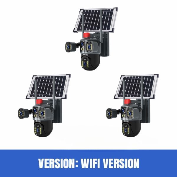 💥2025 New Hot Sale🎥 Triple-Lens Solar 360° Dome Camera✈️