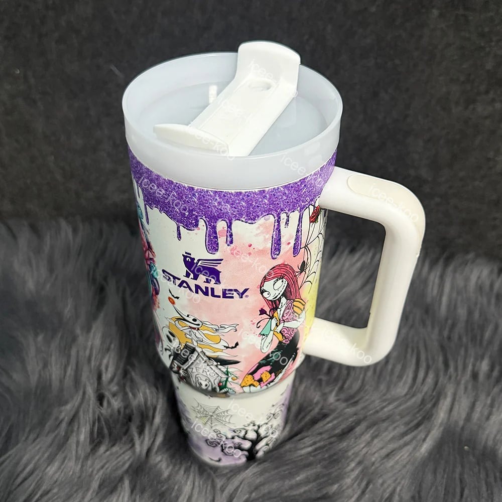 💥 2025 MEGA SALE OFF ️🔥 Glow-in-the-dark Sally x Jack Skellington 40oz Tumbler 💀