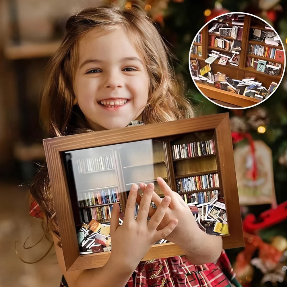 Original Anxiety Bookshelf – 200+ Mini Books for Stress Relief & Decor
