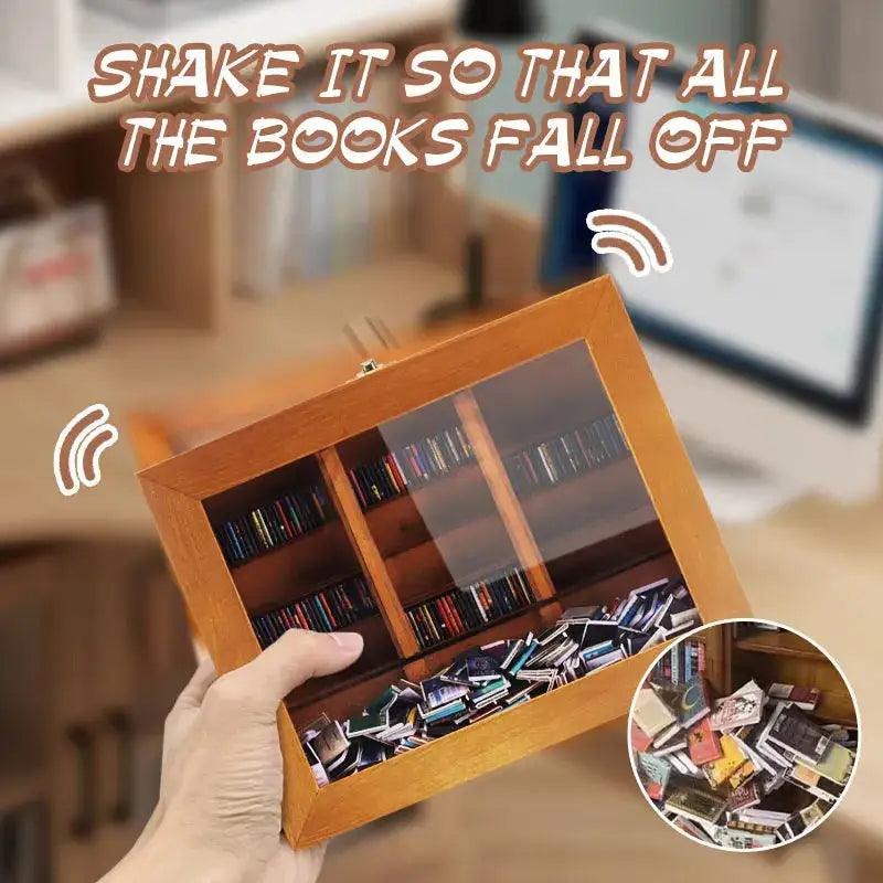 Original Anxiety Bookshelf – 200+ Mini Books for Stress Relief & Decor