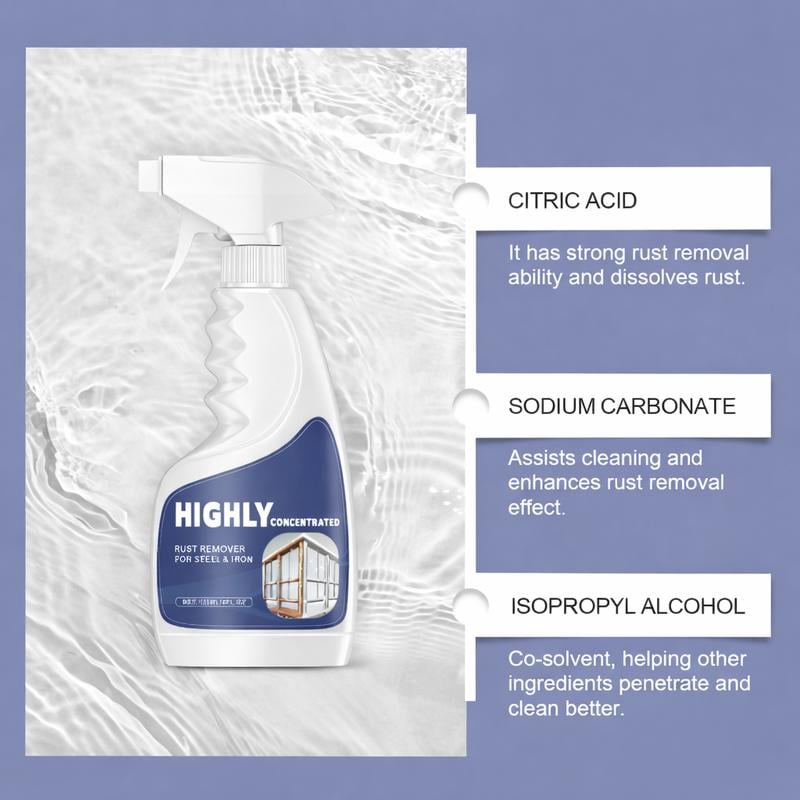 Powerful Rust Remover Spray - Instantly Restore Metal & Stainless Steel