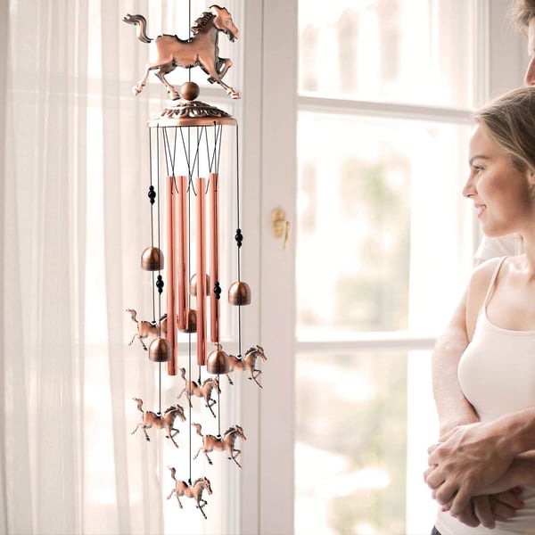 🎁Pure Hand-Made Copper Horse Wind Chimes