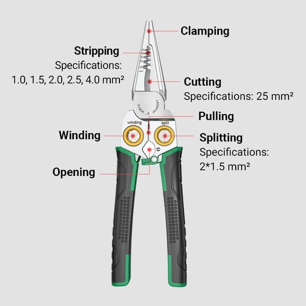 💥LAST DAY HOT SALE: 50% OFF🔥8-in-1 Multi-Functional Wire Stripper Scissors With Electrical Test