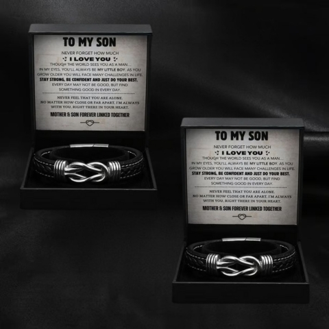 To My Son - Son's Infinity Bracelet Gift Set