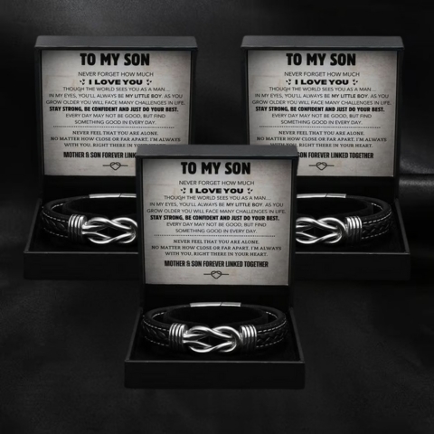 To My Son - Son's Infinity Bracelet Gift Set
