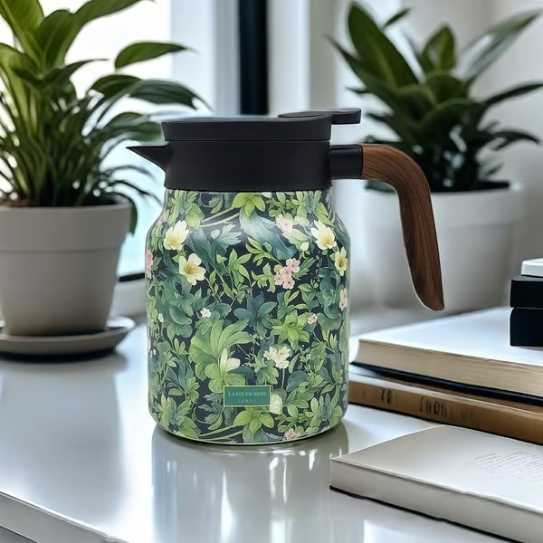 🔥HOT SALE 49%🔥Vintage Floral Pattern Tea Thermos – Built-In Infuser