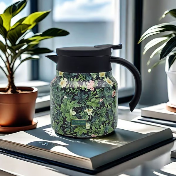 🔥HOT SALE 49%🔥Vintage Floral Pattern Tea Thermos – Built-In Infuser