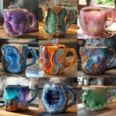 ✨Last Day 51% OFF🔥2025 New Mineral Crystal Coffee Mugs☕️