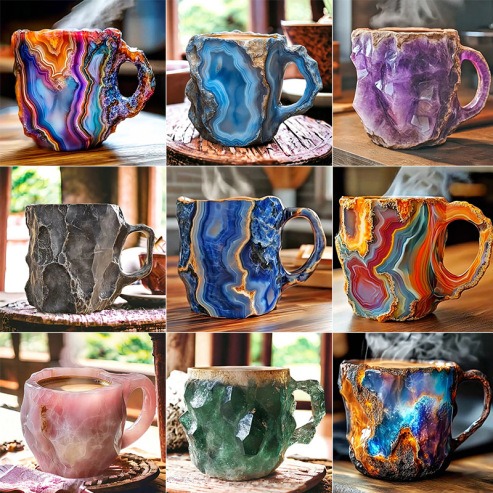 ✨Last Day 51% OFF🔥2025 New Mineral Crystal Coffee Mugs☕️