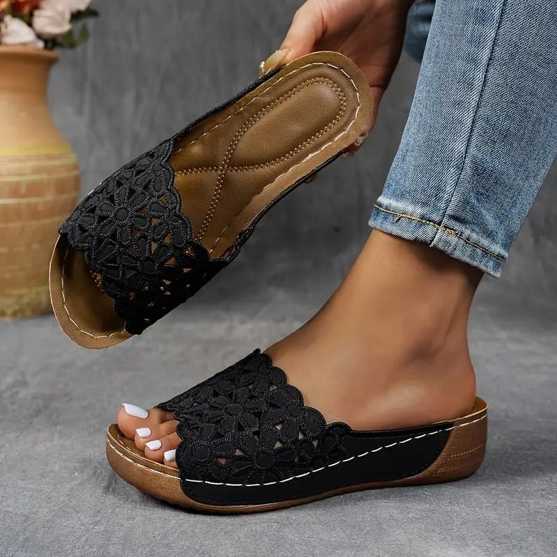 💥Hot Special Discount 70% OFF💥Breathable orthopedic open-toe slippers for women, with soft cushioning