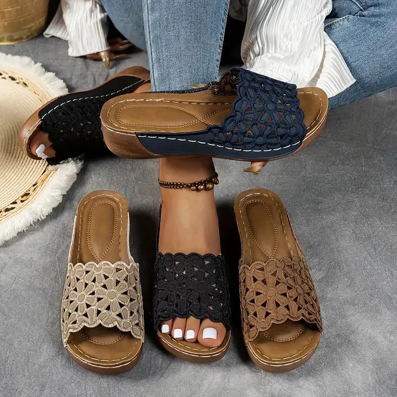 💥Hot Special Discount 70% OFF💥Breathable orthopedic open-toe slippers for women, with soft cushioning