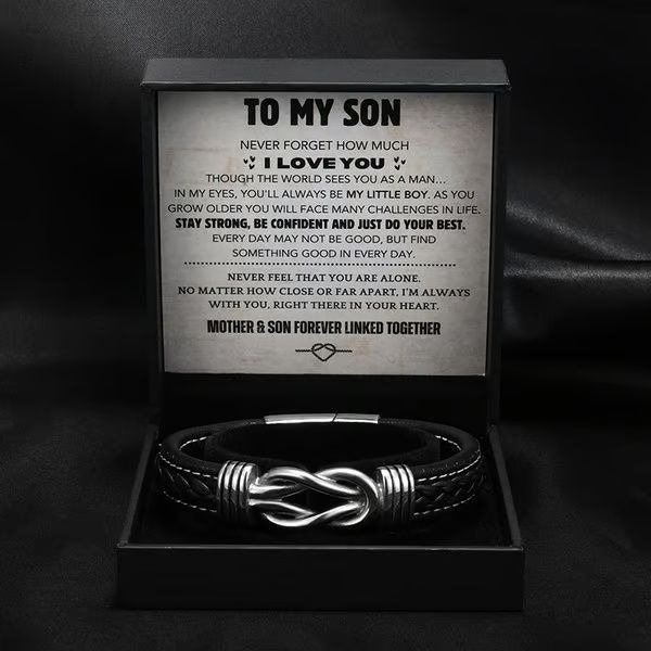 To My Son - Son's Infinity Bracelet Gift Set