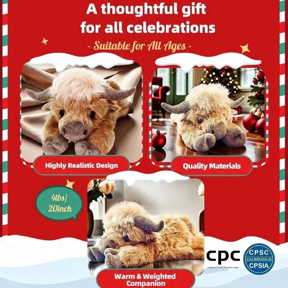 🎁Last Day Promotion 49% OFF 🐮 Highland Cow Plush – The Cozy Companion
