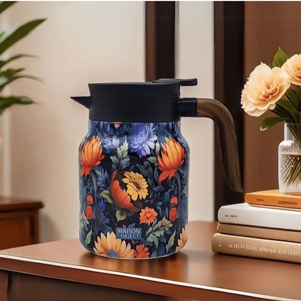 🔥HOT SALE 49%🔥Vintage Floral Pattern Tea Thermos – Built-In Infuser