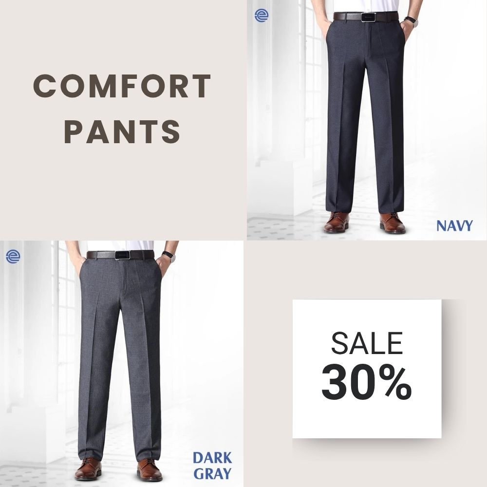LAST DAY 70% OFF - Men’s Pleated Ice Silk High-Waist Comfort Pants