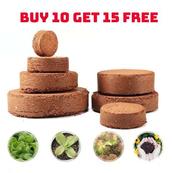 🔥 LAST DAY 49% OFF 🌱 Premium Organic Coconut Coir Bricks For Plants