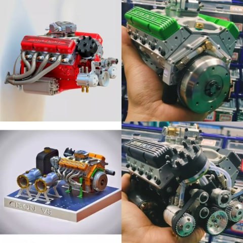 🔥BLACK FRIDAY BLOWOUT: Save 49%-Gasoline OHV V8 Small-block Engine Model Kits