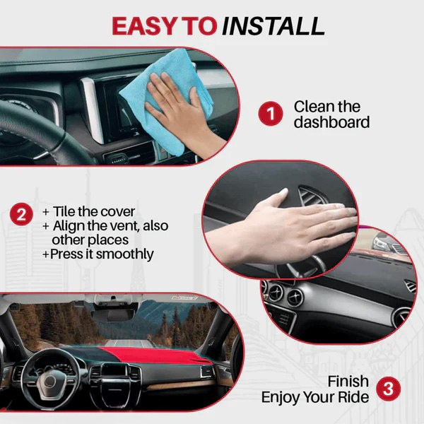 Apex Custom Fit Dashboard Mat Cover For Sedan, Hatchback, , MPV, Truck, SUV etc.