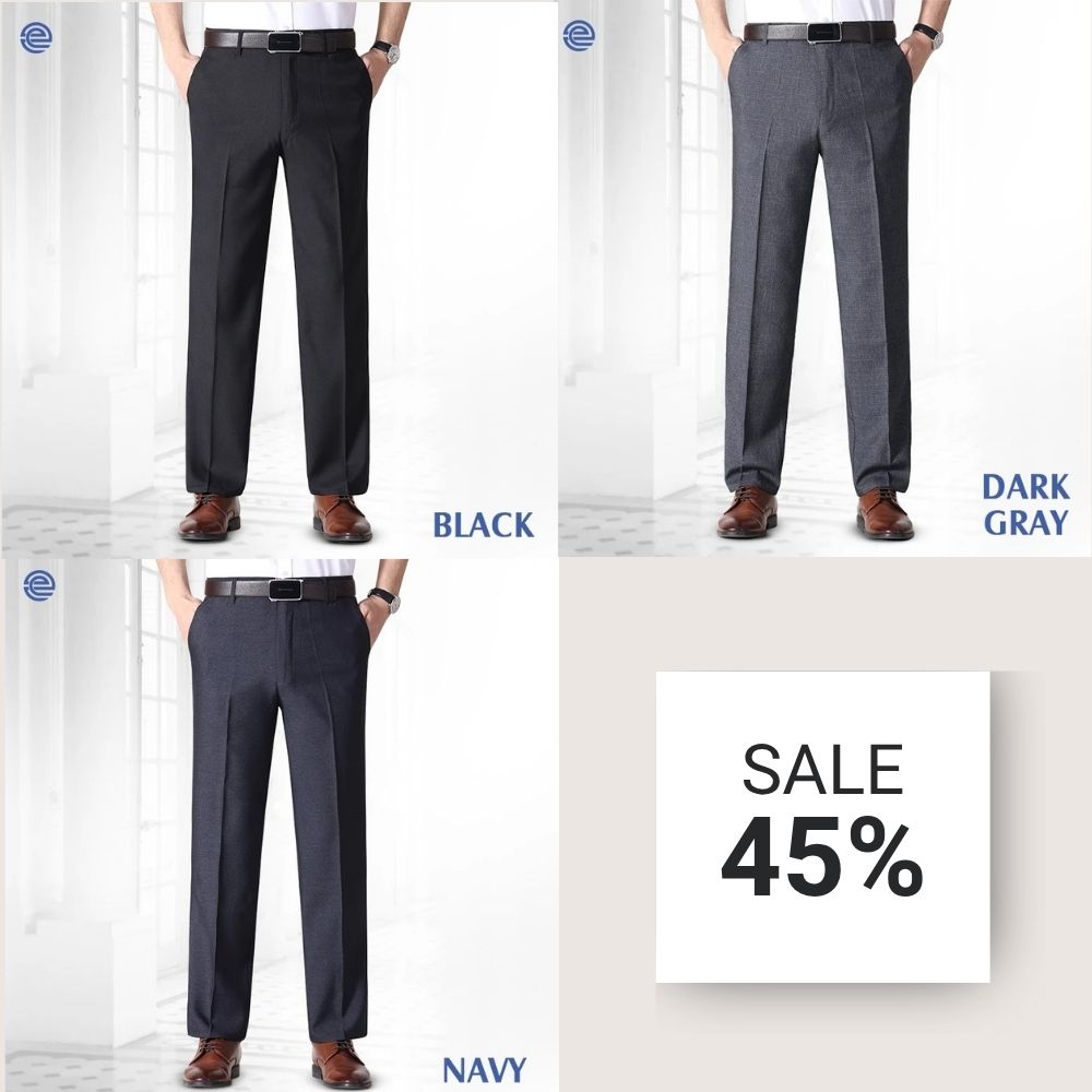 LAST DAY 70% OFF - Men’s Pleated Ice Silk High-Waist Comfort Pants