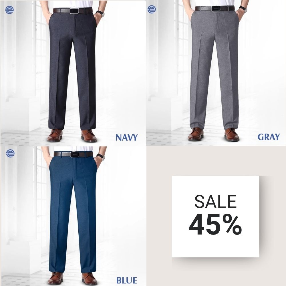 LAST DAY 70% OFF - Men’s Pleated Ice Silk High-Waist Comfort Pants