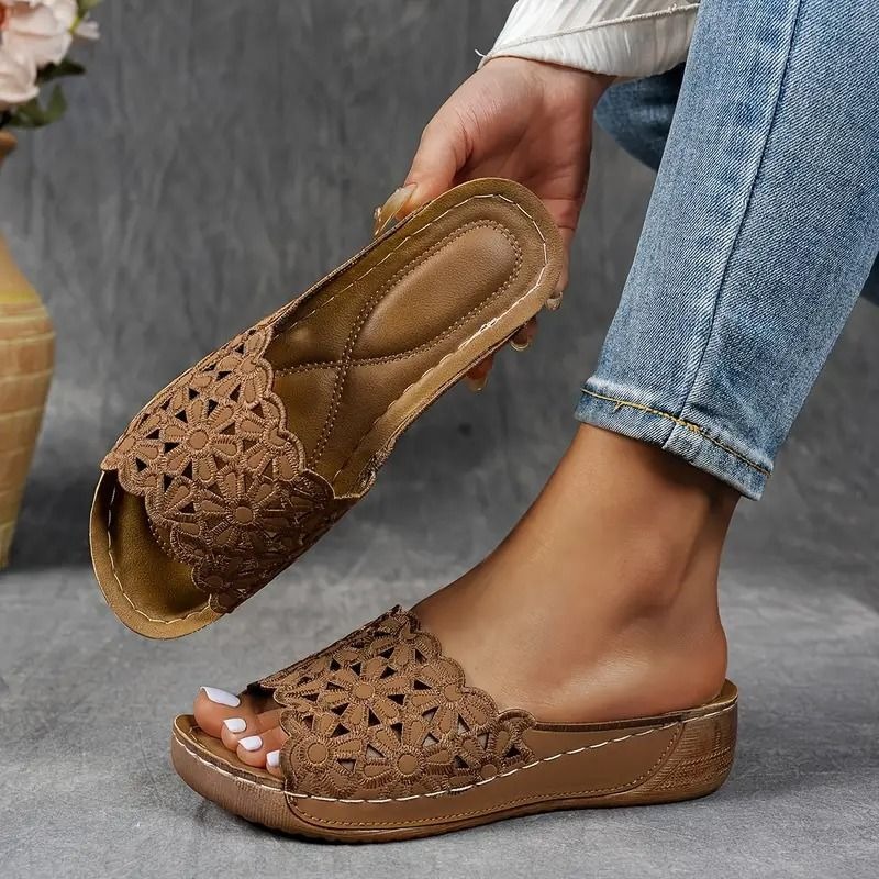 💥Hot Special Discount 70% OFF💥Breathable orthopedic open-toe slippers for women, with soft cushioning