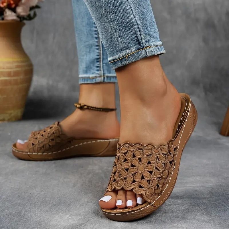 💥Hot Special Discount 70% OFF💥Breathable orthopedic open-toe slippers for women, with soft cushioning