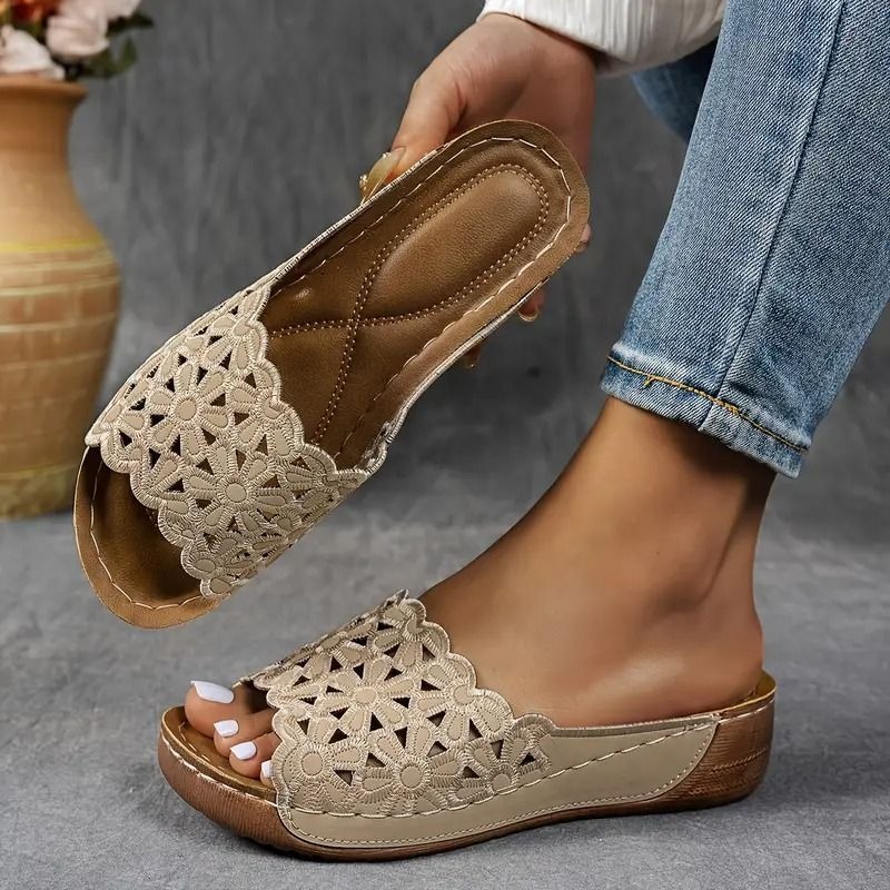 💥Hot Special Discount 70% OFF💥Breathable orthopedic open-toe slippers for women, with soft cushioning