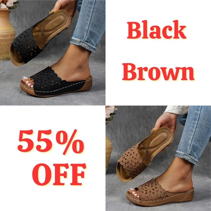 💥Hot Special Discount 70% OFF💥Breathable orthopedic open-toe slippers for women, with soft cushioning