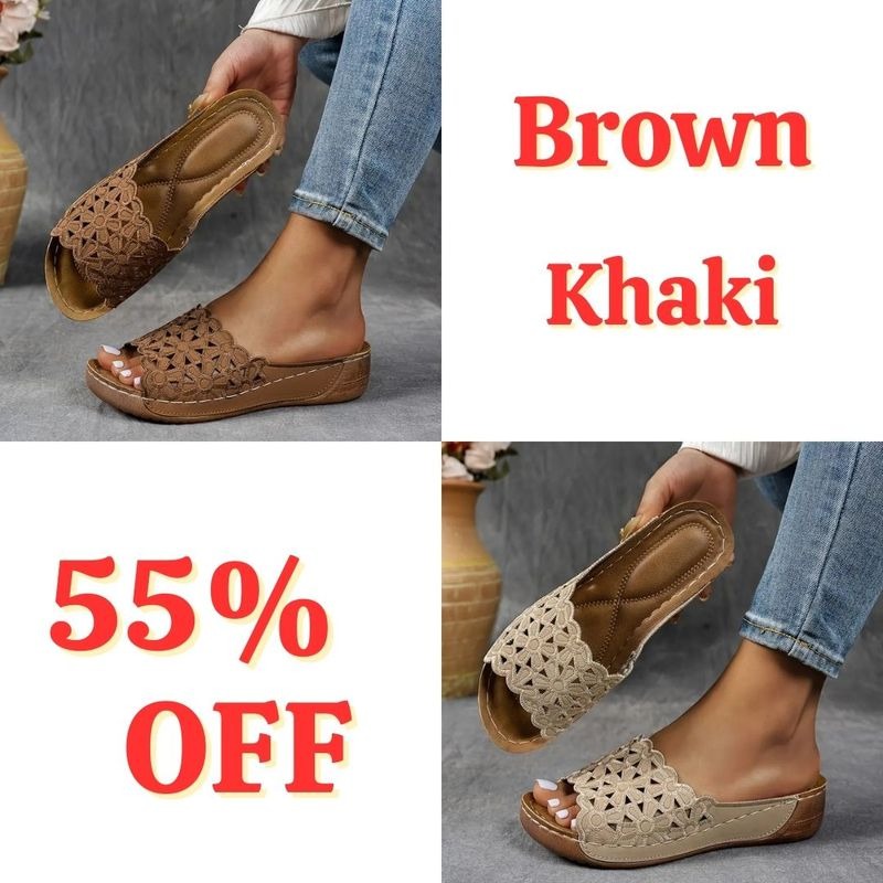 💥Hot Special Discount 70% OFF💥Breathable orthopedic open-toe slippers for women, with soft cushioning