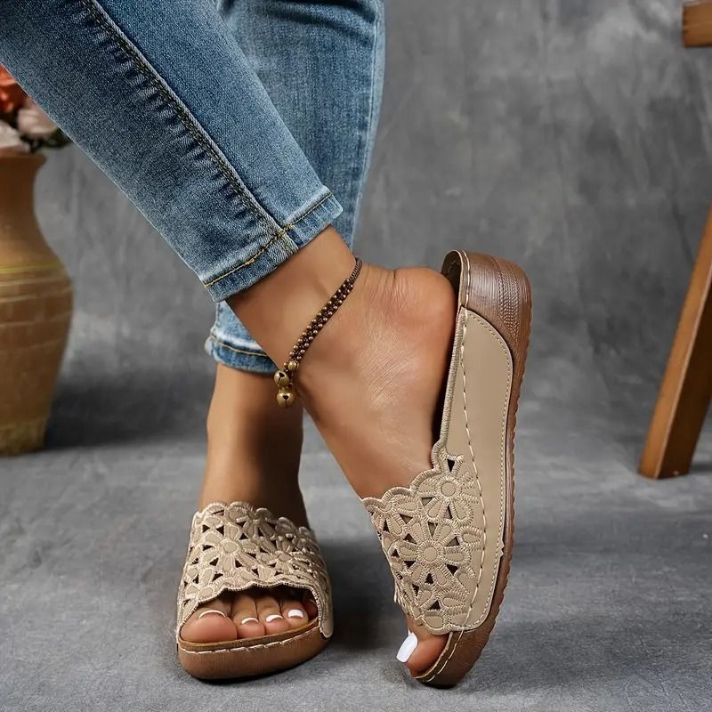 💥Hot Special Discount 70% OFF💥Breathable orthopedic open-toe slippers for women, with soft cushioning